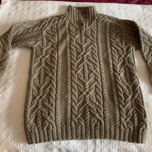Lauren Ralph Lauren Petite Exclusive Hand Knit Sweater Size M in Sage Green